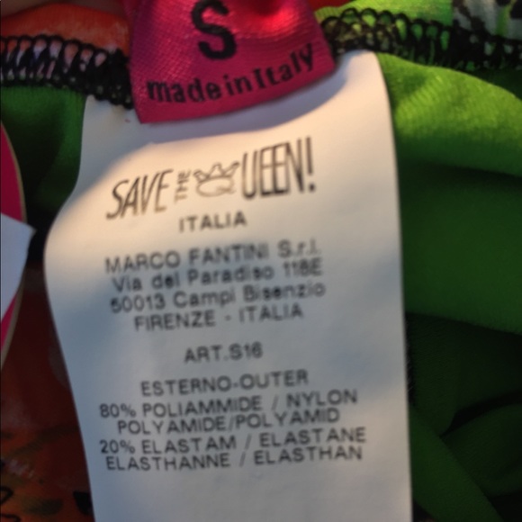 Save the Queen One Piece Swimsuit Italian Size S - Picture 8 of 8